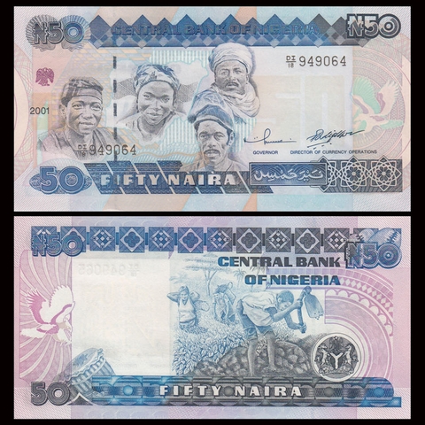 50 naira Nigeria 2001