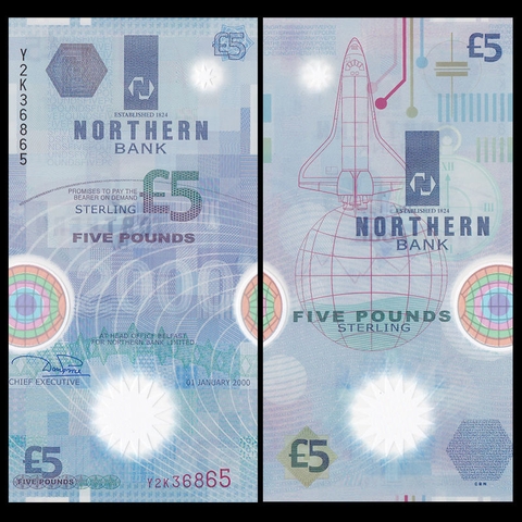 5 pounds North Ireland 2005 polymer