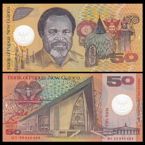 50 kina Papua New Guinea 1999 polymer