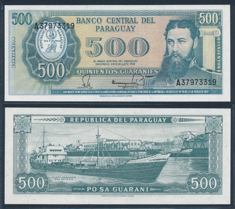 500 guaranies Paraguay 1952