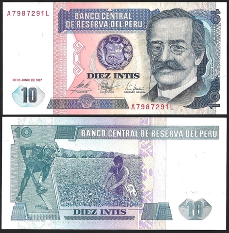 10 intis Peru 1987