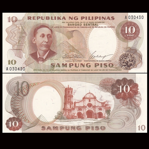 10 pesos Philippines 1969