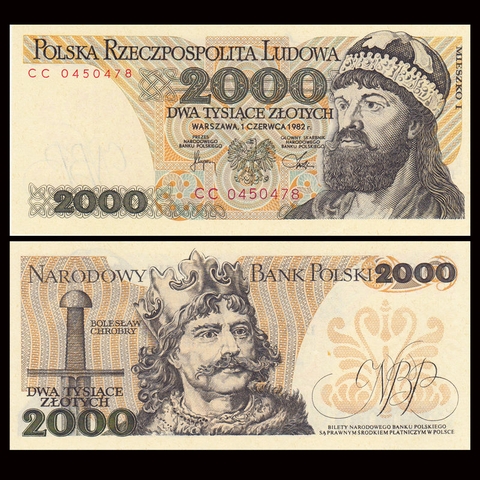 2000 zlotych Poland 1982