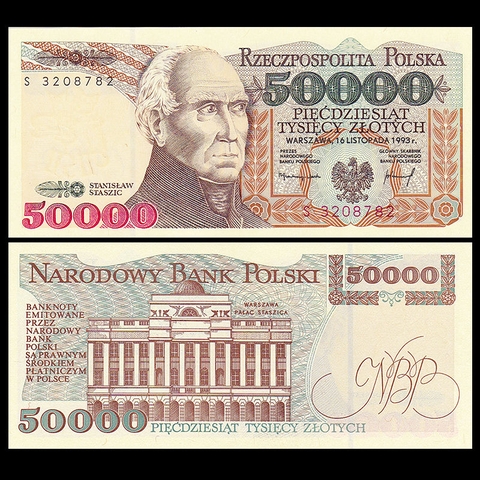 50000 zlotych Poland 1993