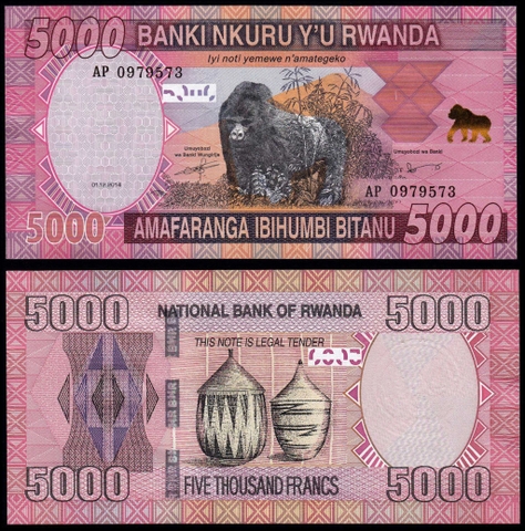 5000 francs Rwanda 2014