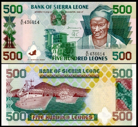 500 leones Sierra Leones 2003