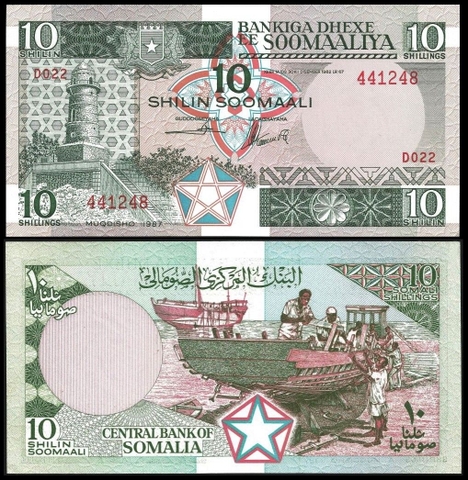 10 shillings Somalia 1987