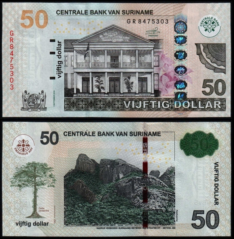 50 dollars Suriname 2012