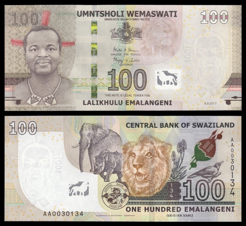 100 emalangeni Swaziland 2017