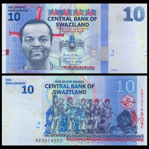 10 emalangeni Swaziland 2014