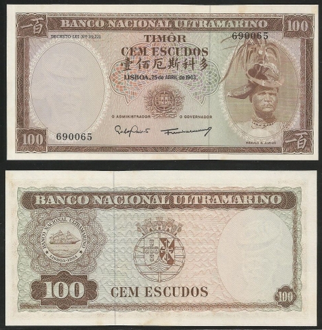 100 escudos Timor 1963