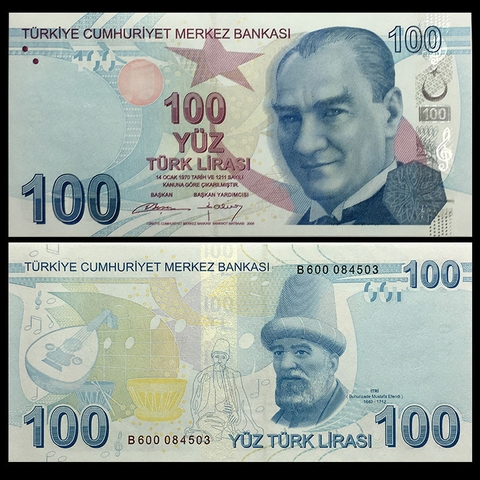 100 lira Turkey 2009