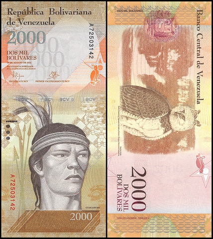 2000 bolivares Venezuela 2016