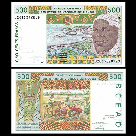 500 francs West African States 2002