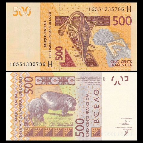 500 francs West African States 2012