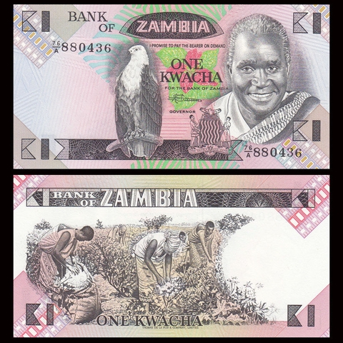 1 kwacha Zambia 1986