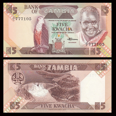 5 kwacha Zambia 1986