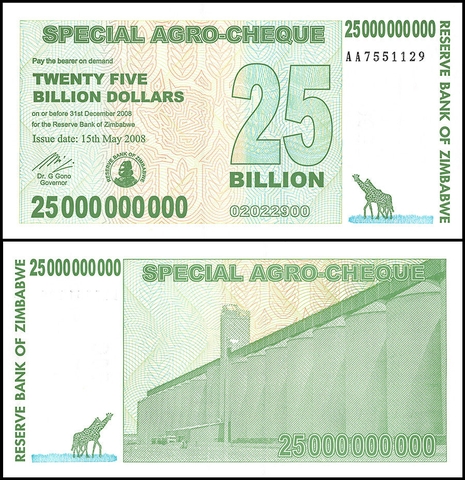 25 tỷ dollars Zimbabwe 2008