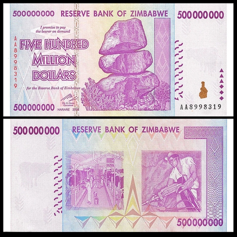 500 triệu dollars Zimbabwe 2008