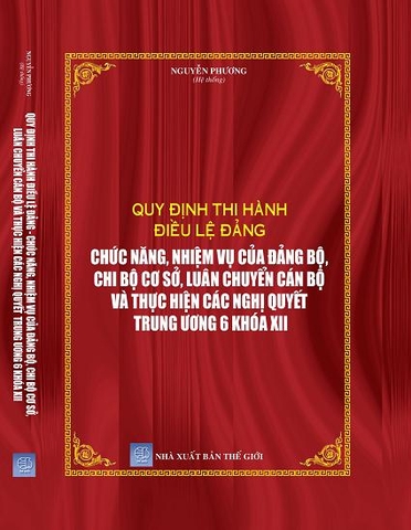 QUY ĐỊNH THI HÀNH ĐIỀU LỆ ĐẢNG CHỨC NĂNG, NHIỆM VỤ CỦA ĐẢNG BỘ, CHI BỘ CƠ SỞ, LUÂN CHUYỂN CÁN BỘ VÀ THỰC HIỆN CÁC NGHỊ QUYẾT  TRUNG ƯƠNG 6 KHÓA XII