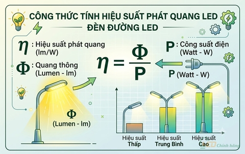 Sự thật về hiệu suất phát quang: Đèn đường LED 100W giá rẻ có thực sự sáng?