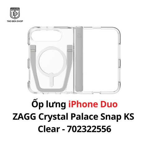 Ốp lưng iPhone Duo - ZAGG Crystal Palace Snap KS - Clear - 702322556