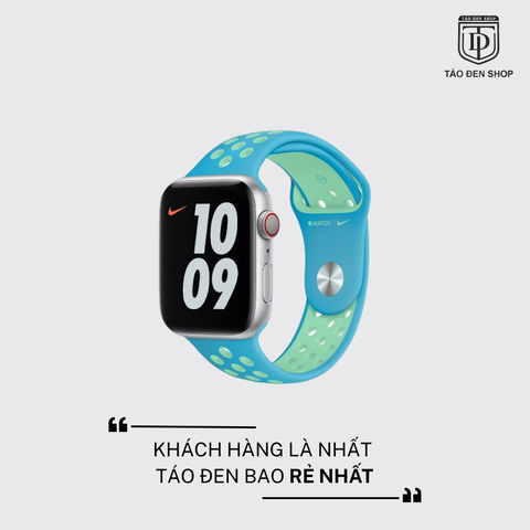 Apple Watch 38/40/41mm Chlorine Blue/Green Glow Nike Sport band - Dây Đeo