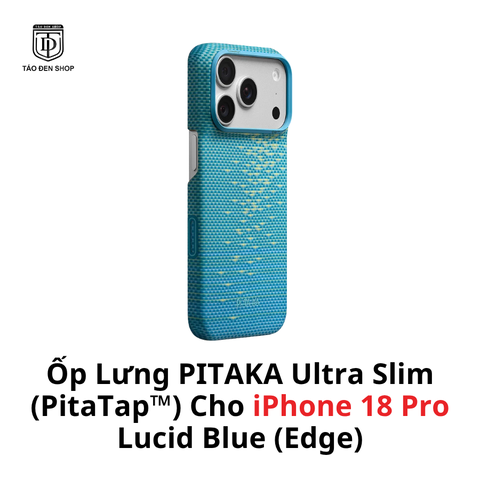 Ốp Lưng PITAKA Ultra Slim (PitaTap™) Cho iPhone 18 Pro Lucid Blue (Edge)