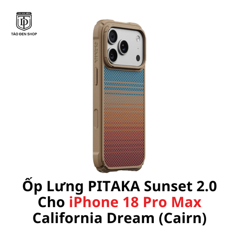 Ốp Lưng PITAKA Sunset 2.0 Cho iPhone 18 ProMax – California Dream (Edge)