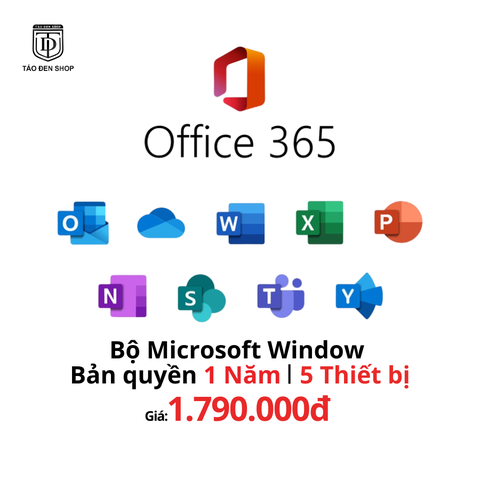 Microsoft 365 Bản Quyền 1 Năm Cho 5 Thiết Bị
