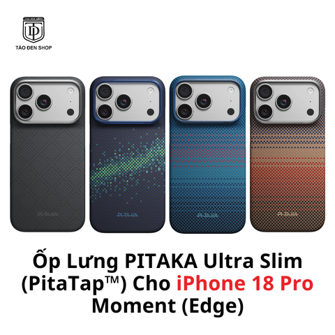 Ốp Lưng PITAKA Ultra Slim (PitaTap™) Cho iPhone 18 Pro – Moment (Edge)