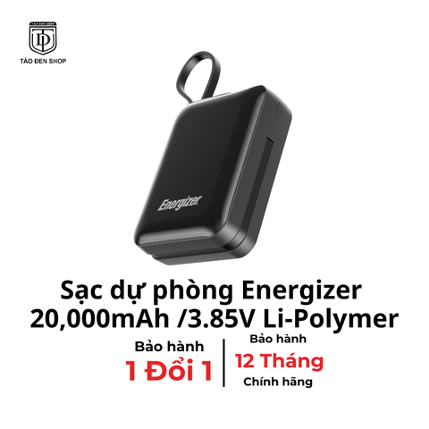 Sạc dự phòng Energizer 20,000mAh /3.85V Li-Polymer