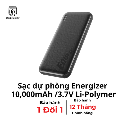 Sạc dự phòng Energizer 10,000mAh /3.7V Li-Polymer - UE10055PQBK