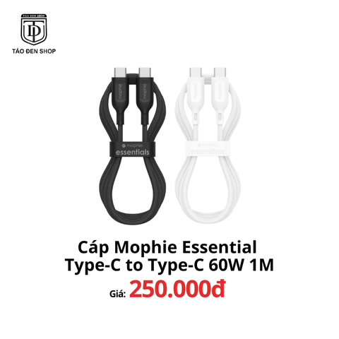 Cáp Mophie Essentials USB-C to USB-C 60W 1m