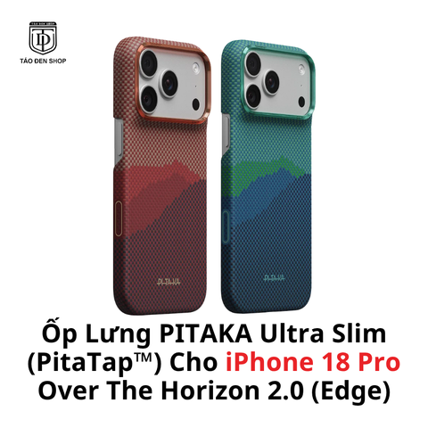 Ốp Lưng PITAKA Ultra Slim (PitaTap™) Cho iPhone 18 Pro – Over The Horizon 2.0 (Edge)