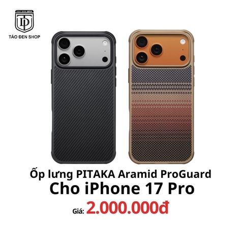 Ốp lưng cho iPhone 17 Pro Pitaka Aramid ProGuard