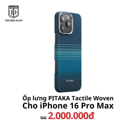 Ốp Pitaka Tactile Woven cho iPhone 16 Pro Max