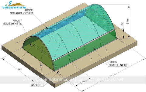 Nhà kính mini tự lắp ráp Solarig Tunnel Kit - Model STK Tropical