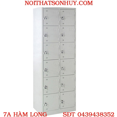 TS16+1 Tủ sắt 12 khoang, 12 cánh mở, mỗi khoang có 1 khóa locker