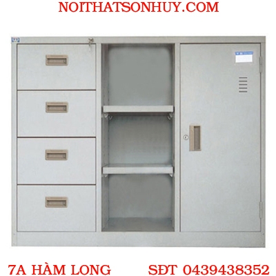 TU118-4D Tủ ghép sắt 3 khoang nội thất Hoà Phát