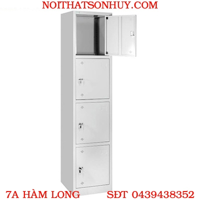 Tủ sắt TS13 +1 4 khoang, 4 cánh mở, mỗi khoang có 1 khóa locker