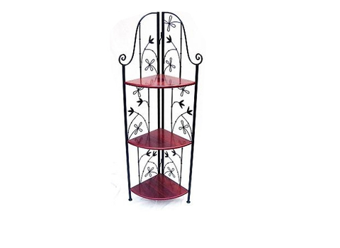 S589 Giá sách chân sắt mặt gỗ công nghiệp tùng thư