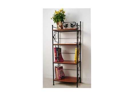 S610-4 Giá sách chân sắt mặt gỗ công nghiệp tùng thư