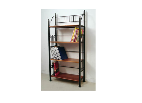 S626-4 to Giá sách chân sắt mặt gỗ công nghiệp tùng thư