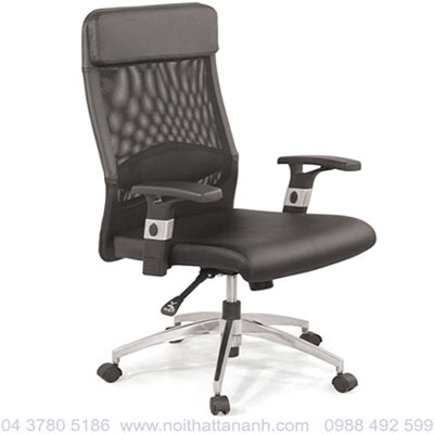 GX203.2-HK Ghế xoay lãnh đạo lưng lưới có tựa đầu
