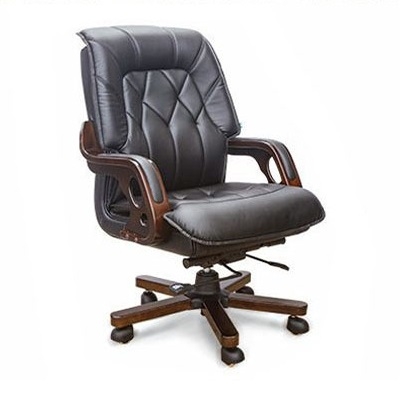 GX505 đen- Ghế da cao cấp chân thép ốp gỗ Da công nghiệp PU