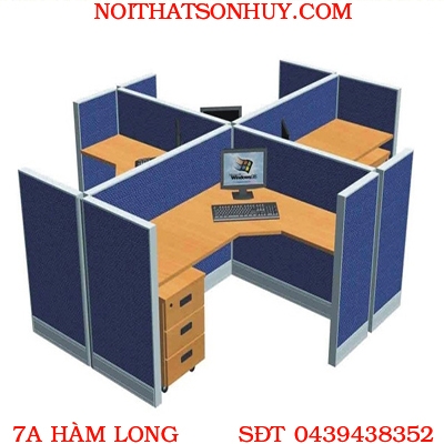 VNTA-03 vách ngăn khung nhôm bọc nỉ nội thất Sơn Huy