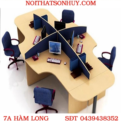 VNTA-06 vách ngăn khung nhôm bọc nỉ nội thất Sơn Huy