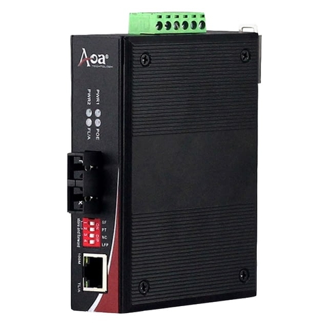 Bộ chuyển đổi quang điện công nghiệp industrial media converter AOA IMC1100