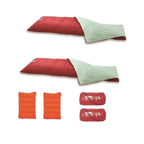 Bộ 2 túi ngủ văn phòng kèm 02 gối - 68052 ( đỏ đun  )